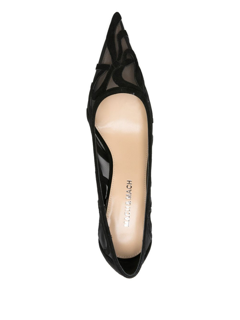 85mm pointed-toe mesh pumps 4