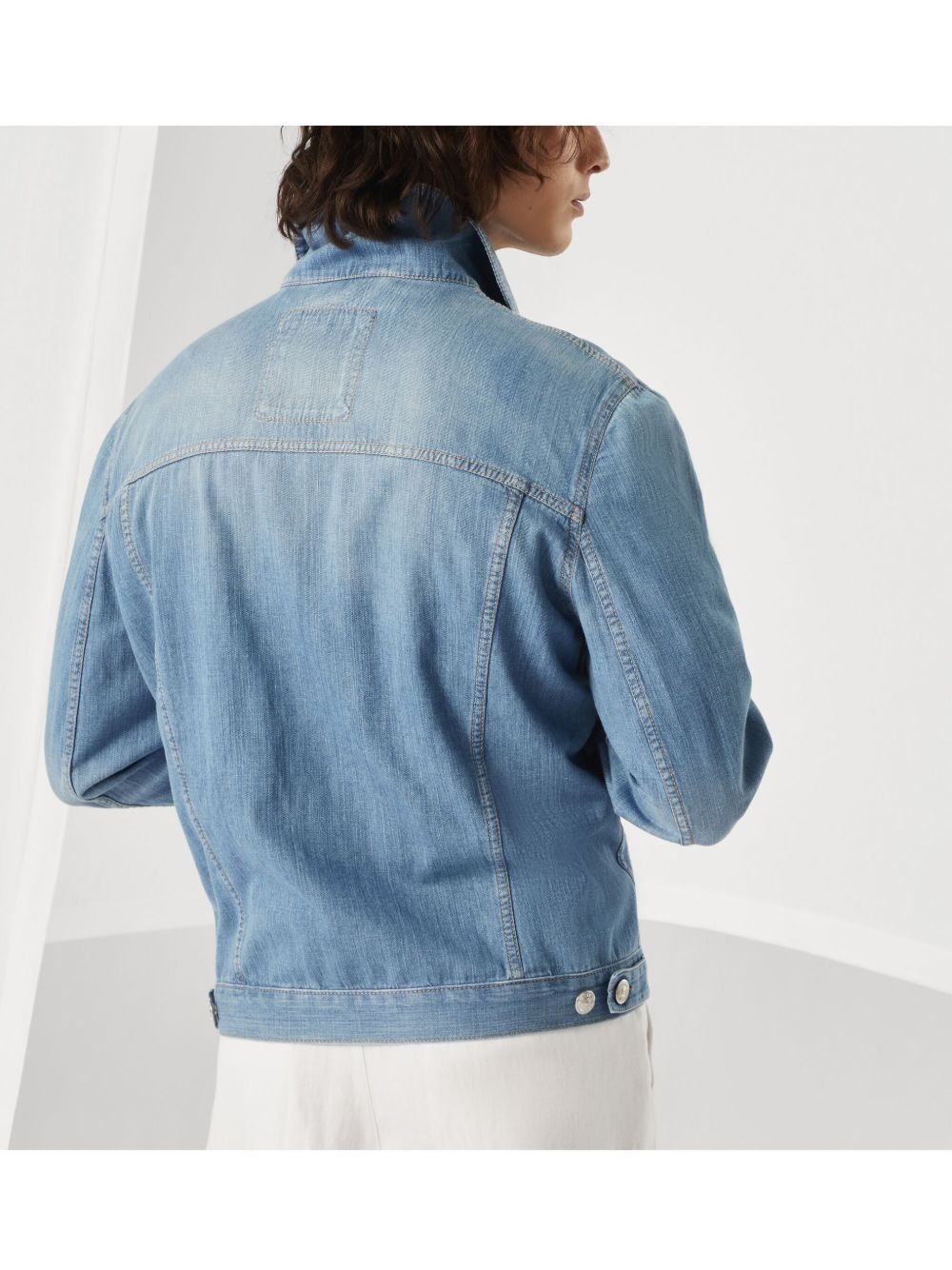button-up denim jacket - 4