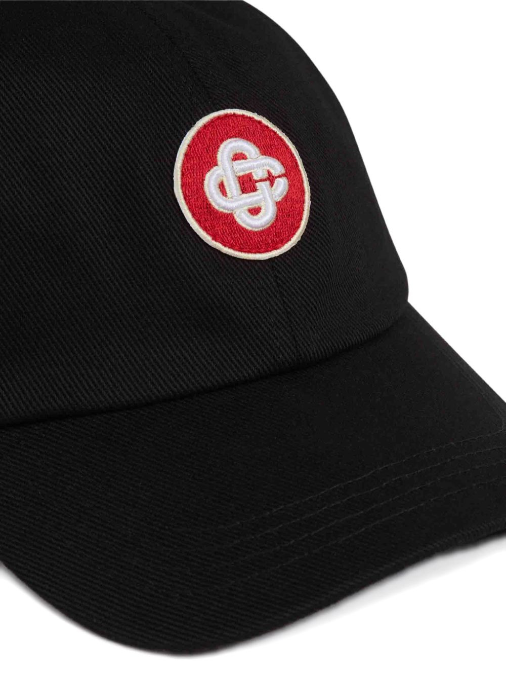 logo-embroidered twill cap - 4
