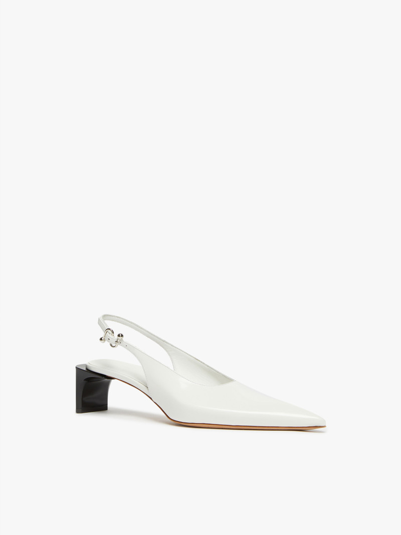 Sportmax ATTILA Low slingbacks in shiny calfskin with a pointed toe outlook