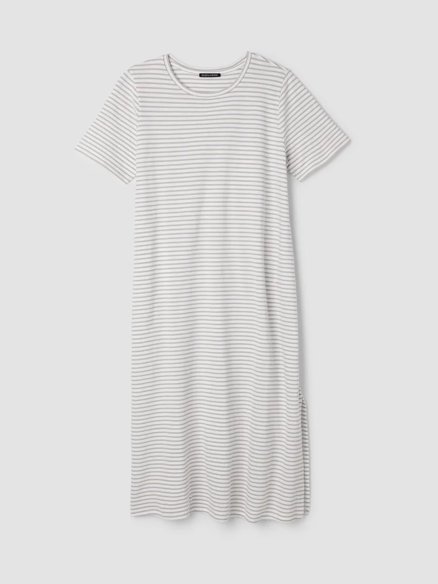 Striped Organic Cotton Slub Tee Dress - 1