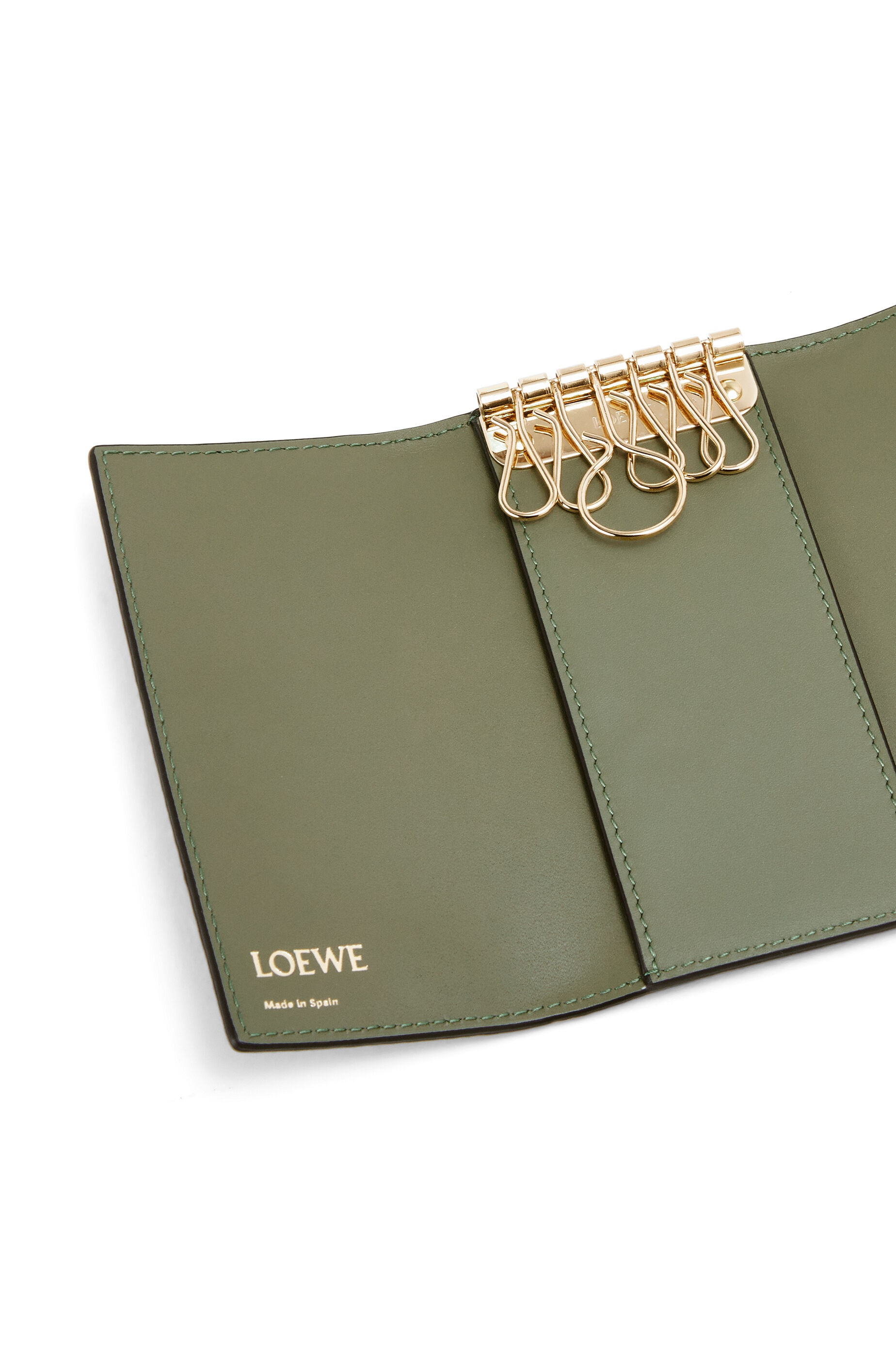 Repeat key case in embossed silk calfskin - 5