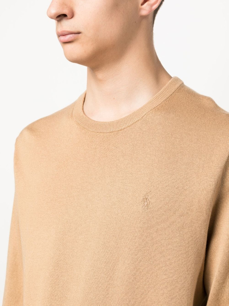 embroidered-logo cotton-cashmere blend jumper 5