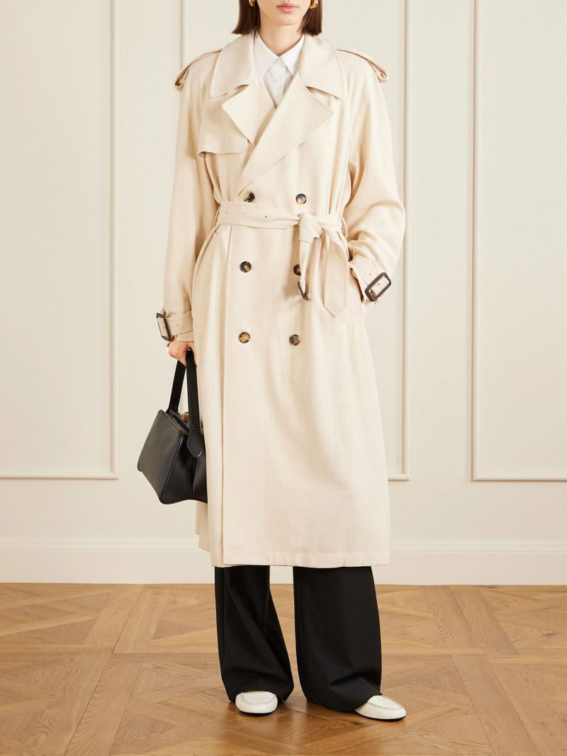 WARDROBE.NYC Double-breasted Belted Technical Shell Trench Coat outlook