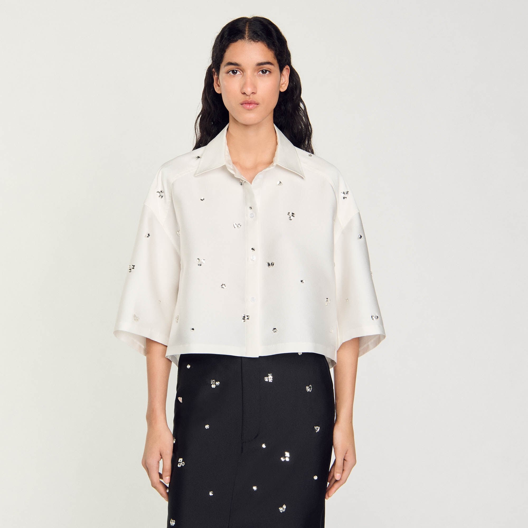 SHIRT EMBELLISHED WITH RHINESTONES - 5