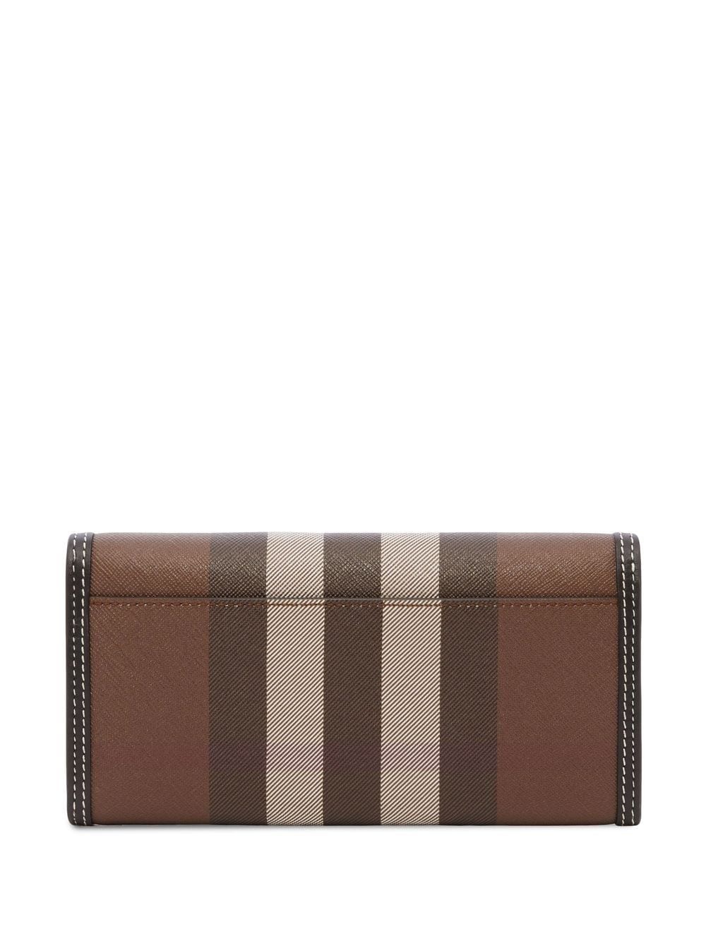 check leather continental wallet - 2