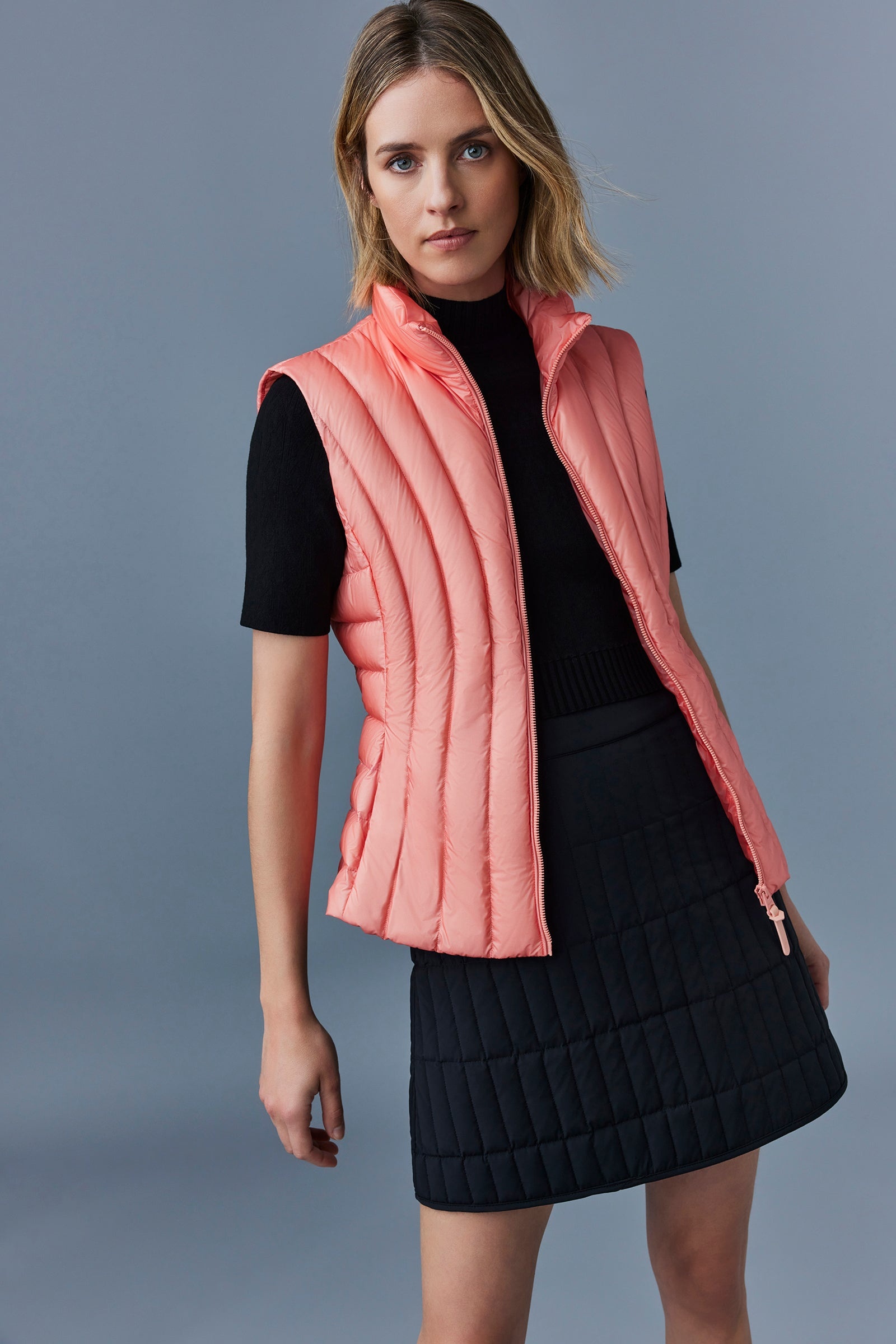 LILYAN light down vertical quilted Vest - 2