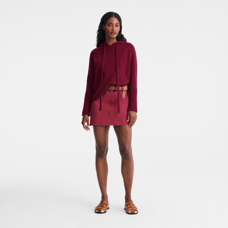 Longchamp Hoodie jumper Beetroot - Knit outlook