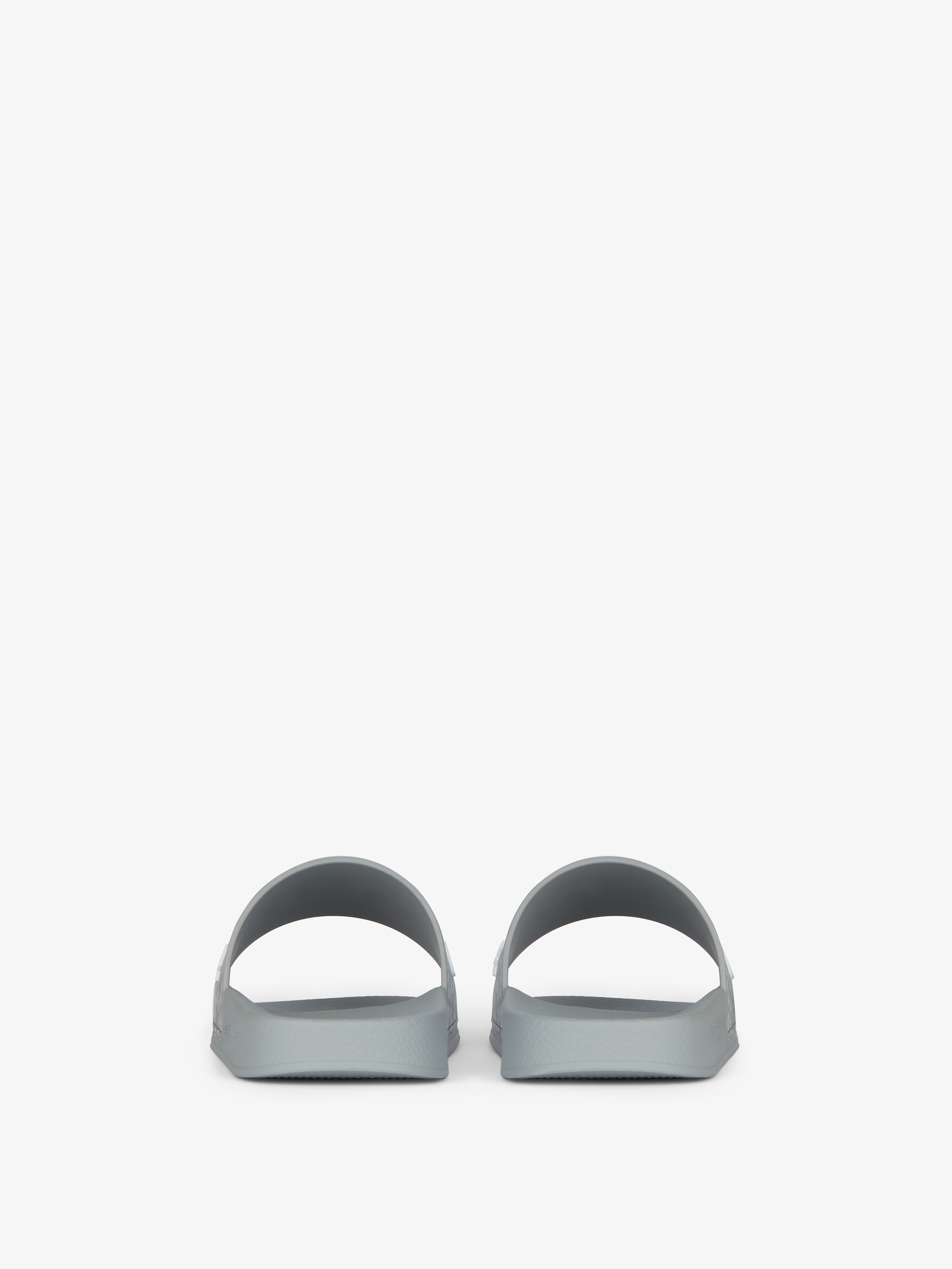 SLIDE FLAT SANDALS IN MONOGRAM 72 RUBBER - 6