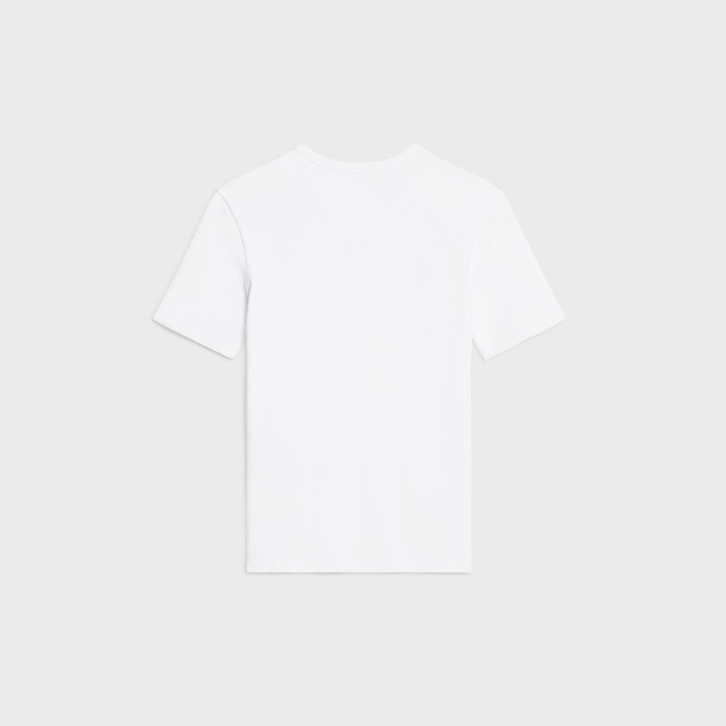 CELINE triomphe t-shirt IN RIBBED COTTON JERSEY outlook