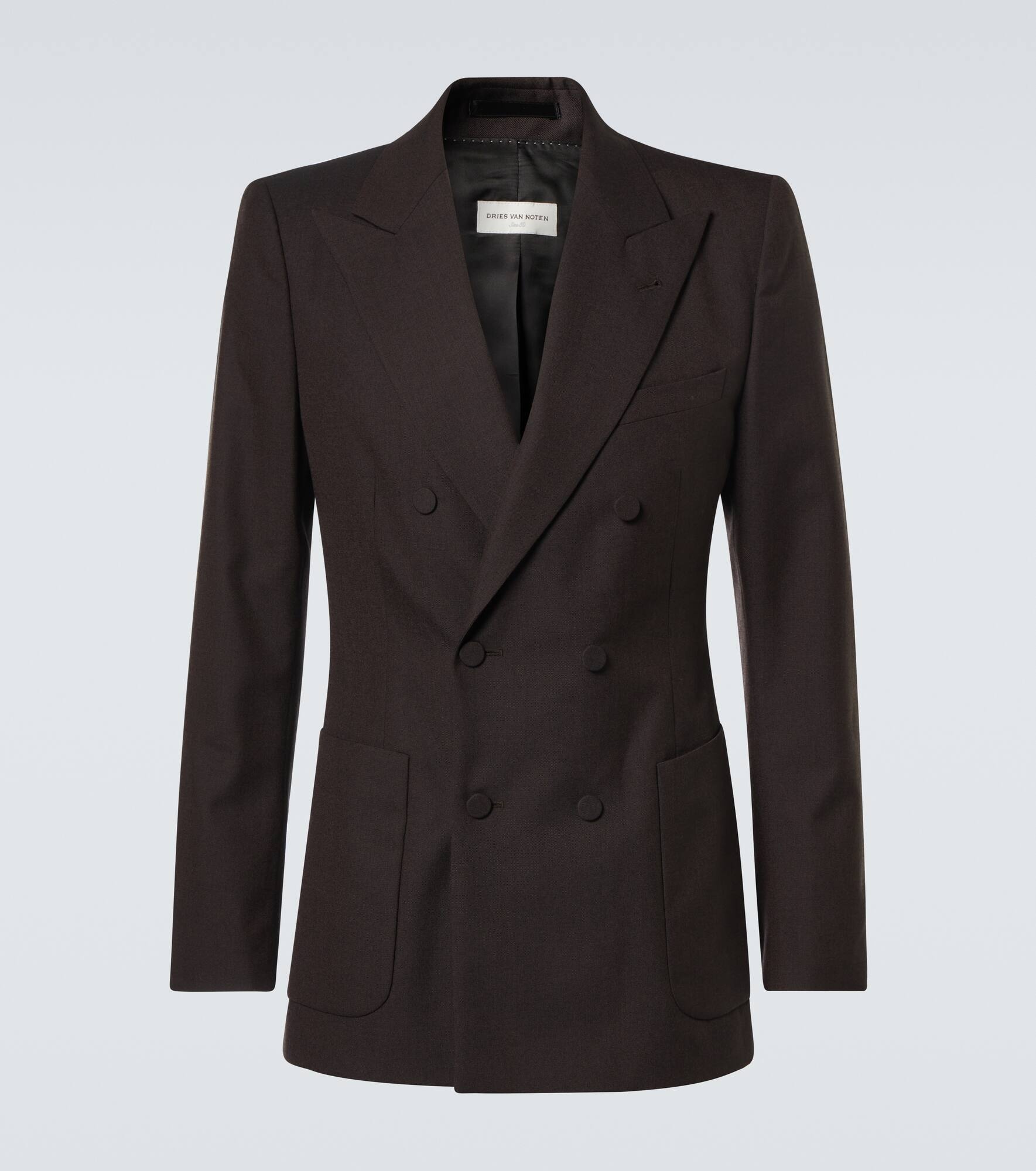 Double-breasted wool blazer - 1