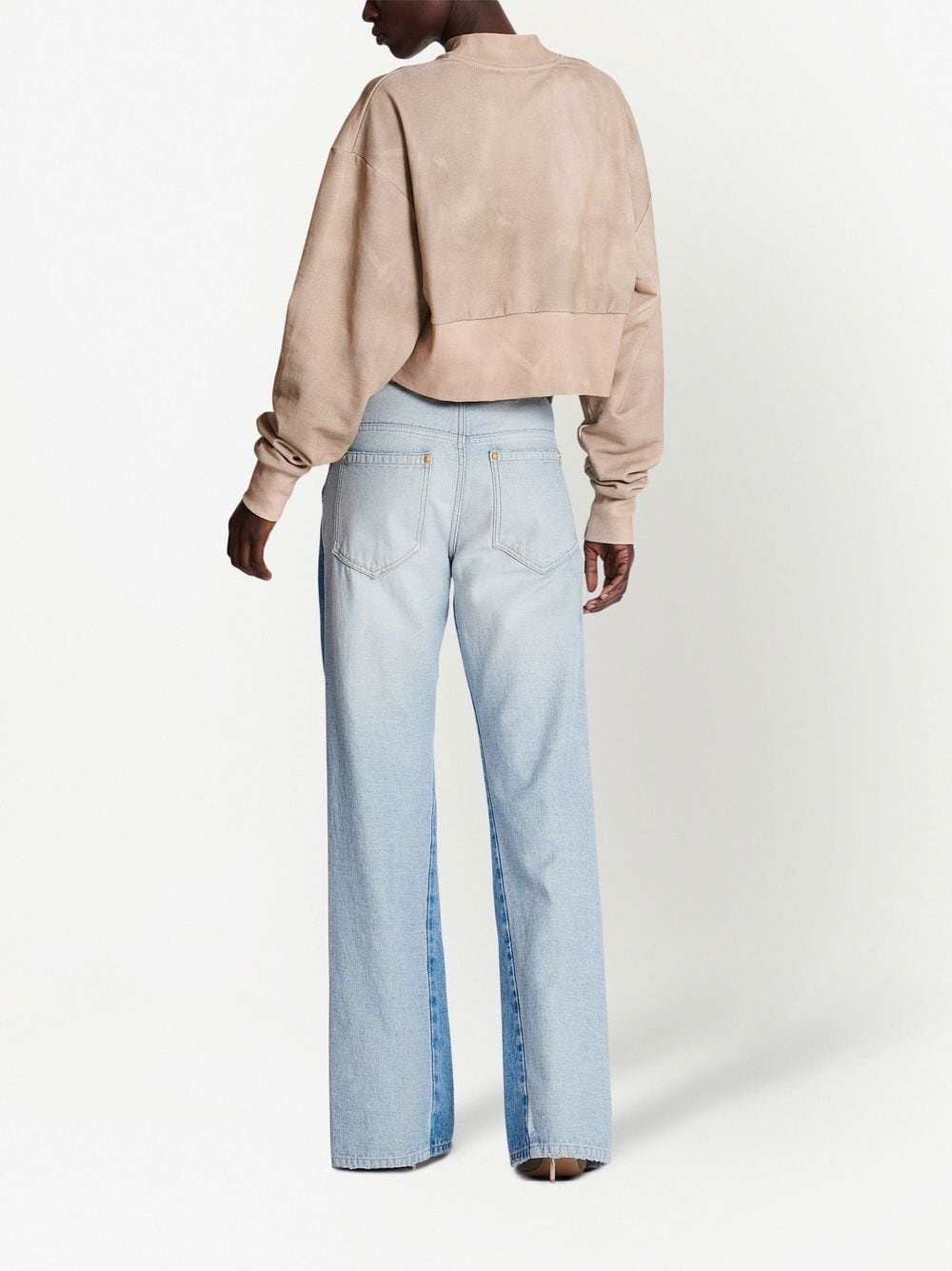 logo-print cropped sweatshirt - 4