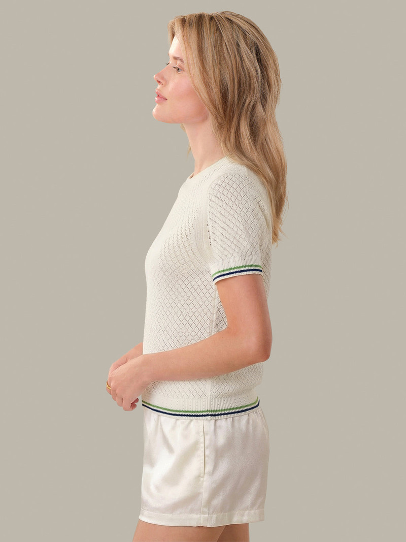 525 america Nessa: Dog Intarsia Cotton Pointelle Sweater outlook