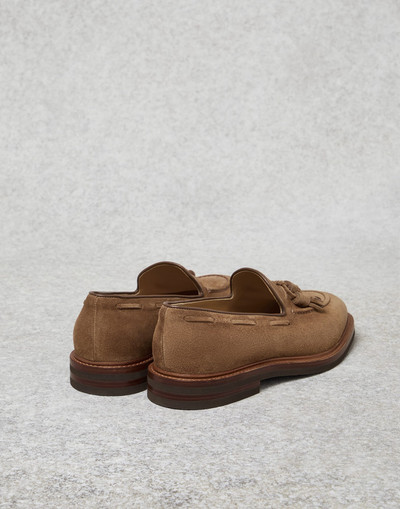 Brunello Cucinelli Suede loafers with tassels outlook