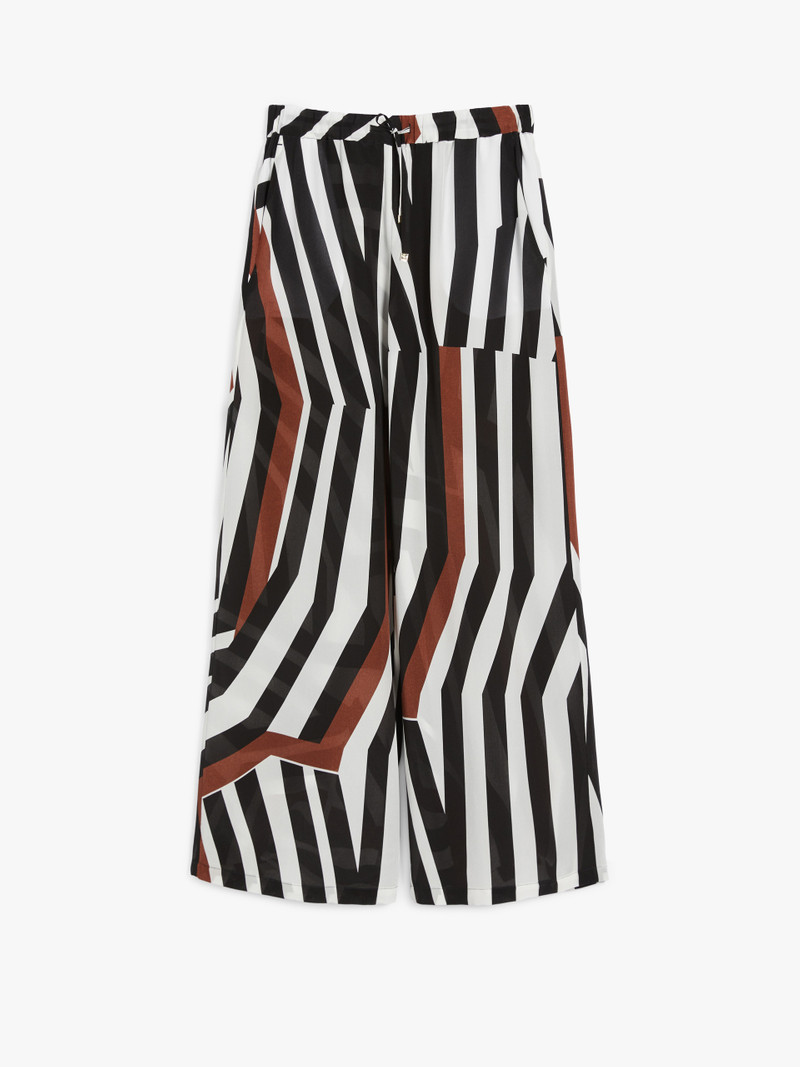 TROPEA Printed silk palazzo trousers - 1