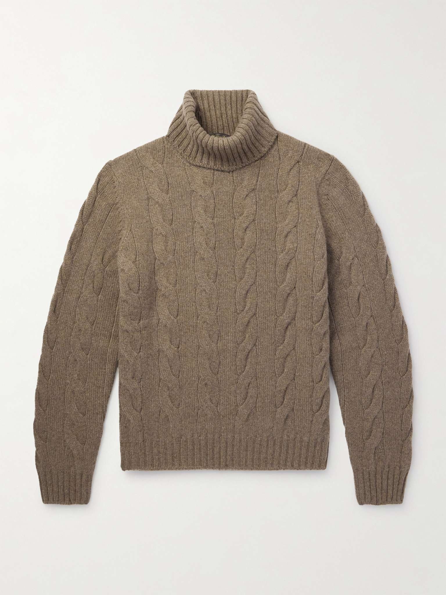 Napier Cable-Knit Cashmere Rollneck Sweater - 1