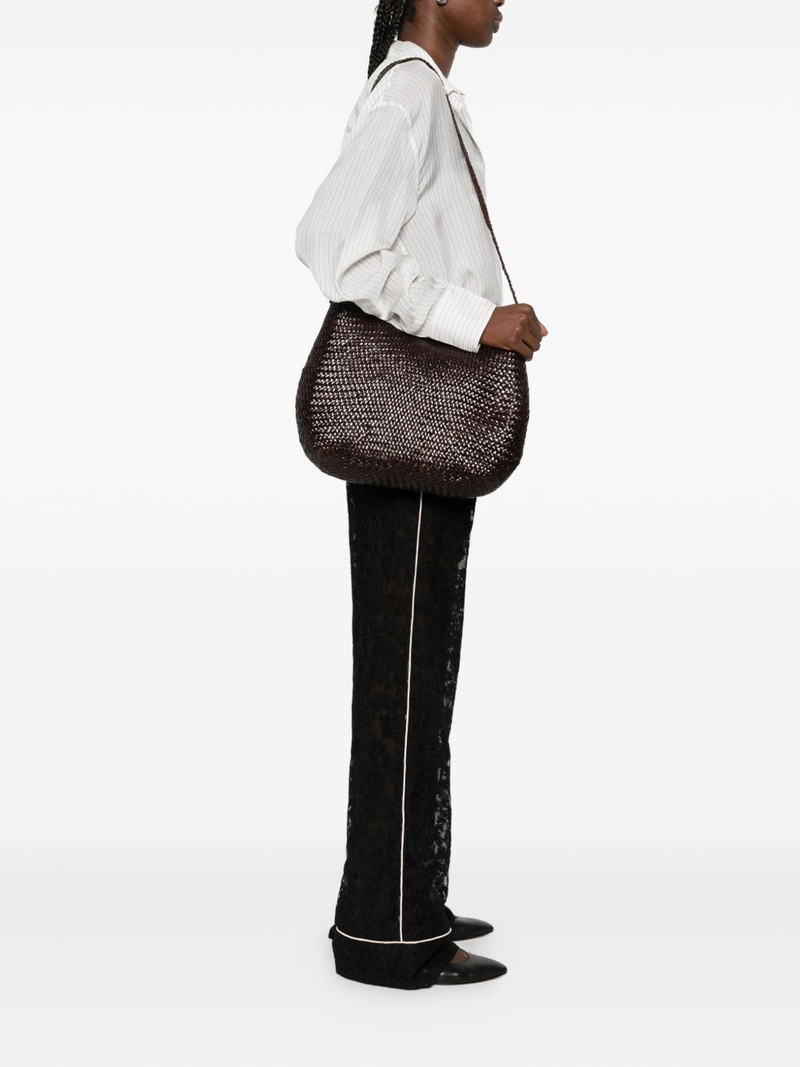 DRAGON DIFFUSION Santa Marta woven-leather shoulder bag outlook