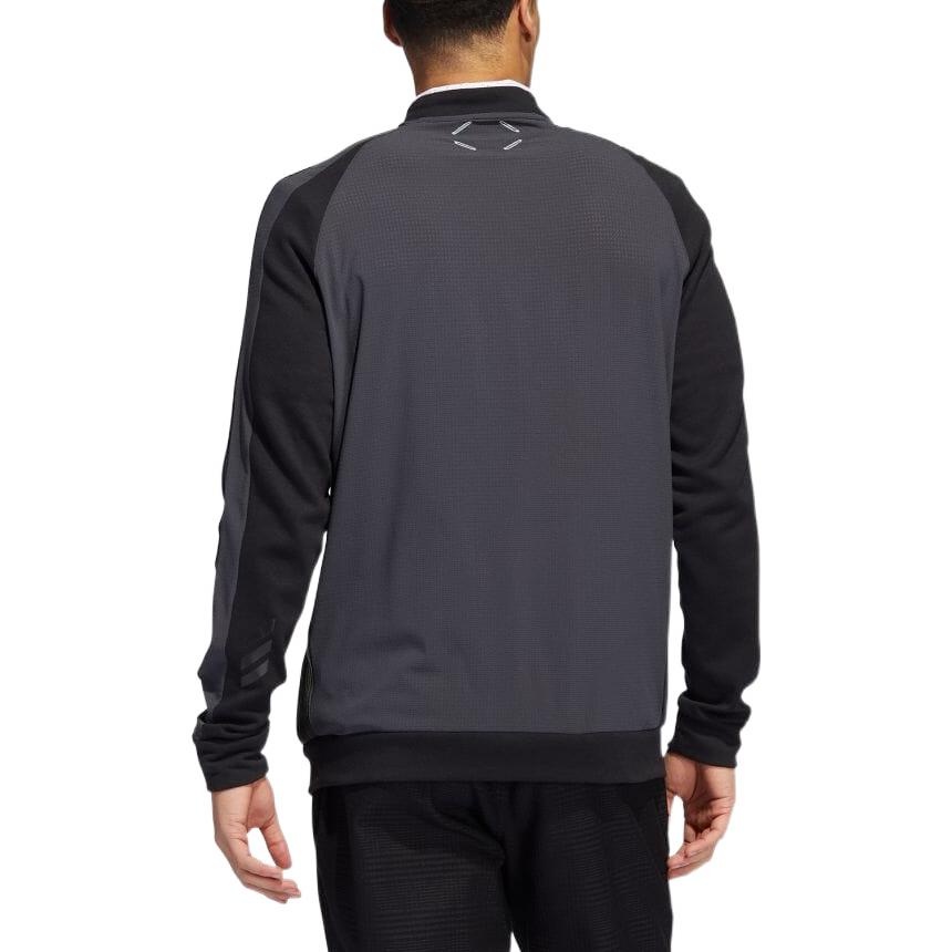 Men's adidas Colorblock Round Neck Casual Long Sleeves Black HA0594 - 3