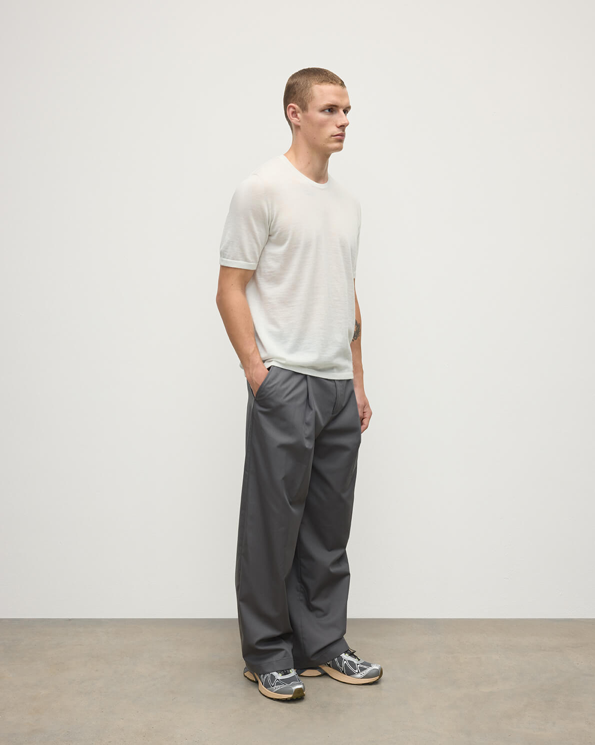 Superfine Cashmere White T-Shirt - 3