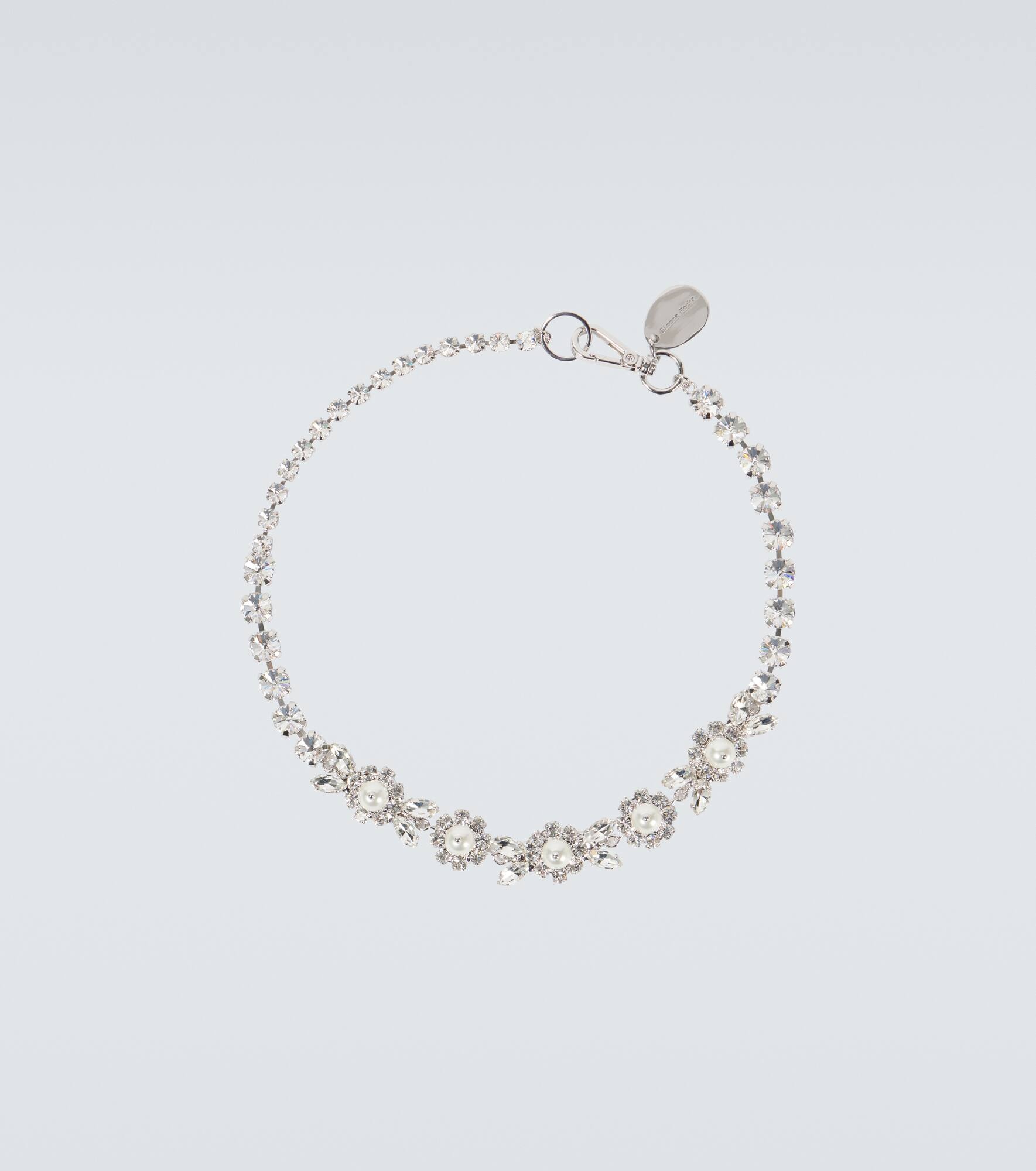【Simone Rocha】 Fauxパールアンドクリスタル-embellishedネッ Simone Rocha Faux pearl and crystal-embellished necklace