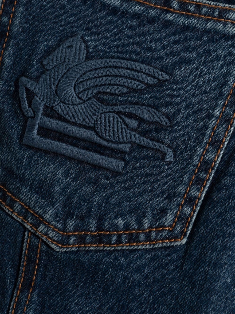 Pegaso-motif panelled jeans - 5