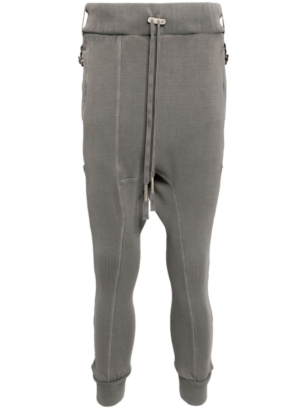 drop-crotch cotton-blend track pants - 1