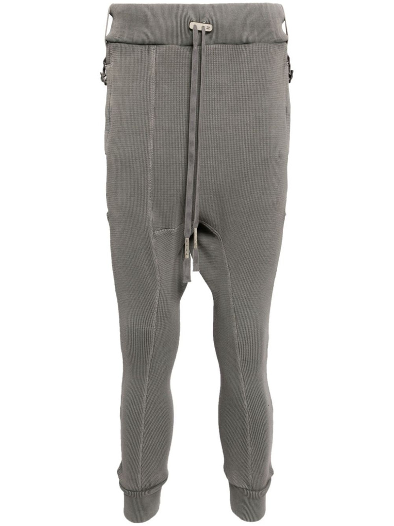 drop-crotch cotton-blend track pants 1