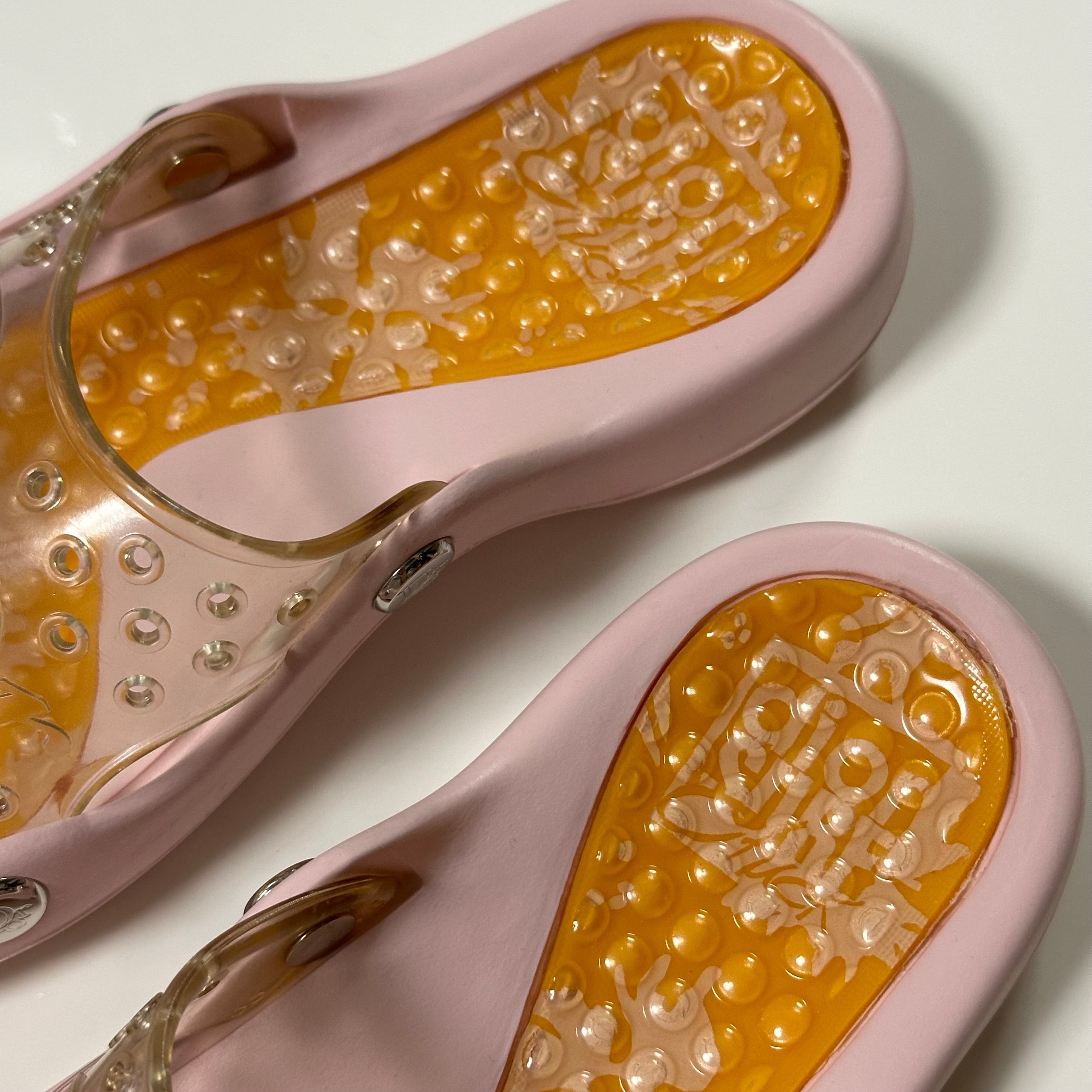 CHRISTIAN DIOR Spring Summer 2004 Surf Chick Floral Print Rubber Slides - 6