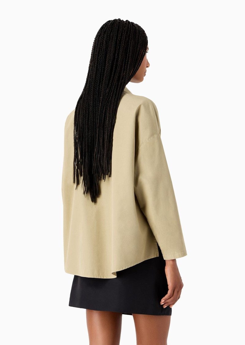 Emporio Armani Sustainability Values Capsule Collection garment-dyed organic poplin shirt 3