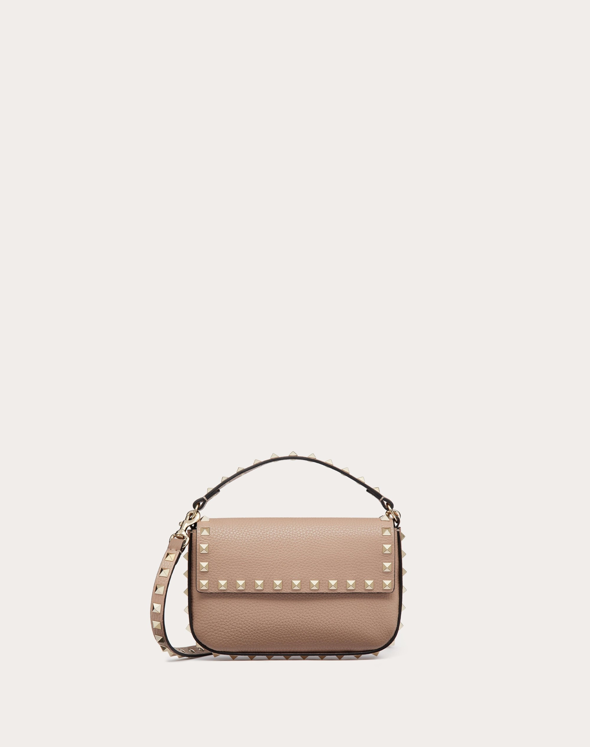 ROCKSTUD GRAINY CALFSKIN POUCH - 1