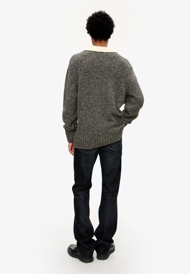 A.P.C. SWEATER WITH CONTRASTING POLO SHIRT COLLAR outlook