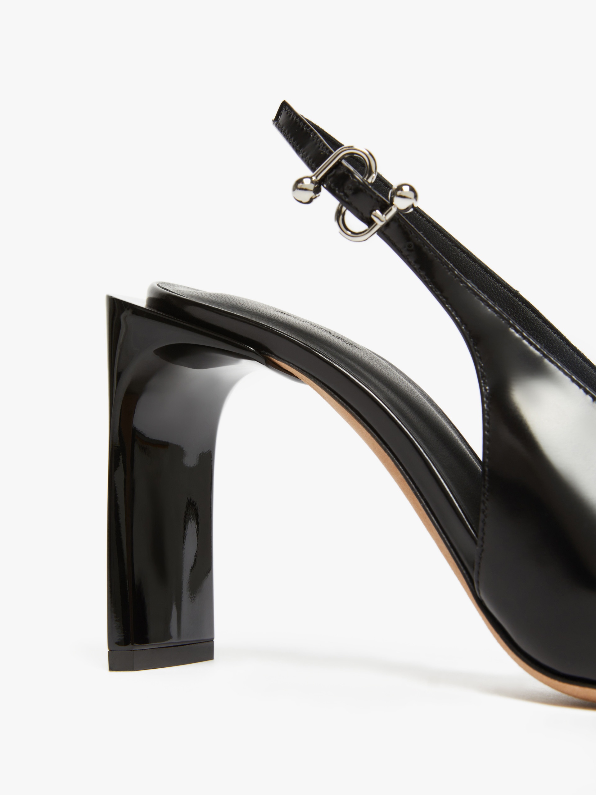 FAZIO High slingbacksin shiny calfskin with a pointed toe - 5