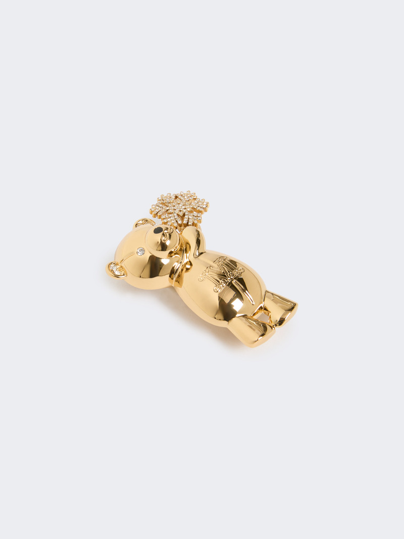Max Mara SHINY Metal teddy bear brooch outlook