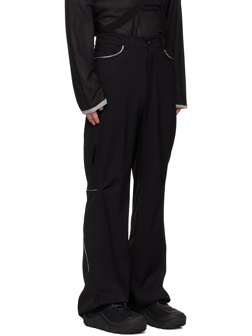 Black Ohne K-Dart Trousers - 2