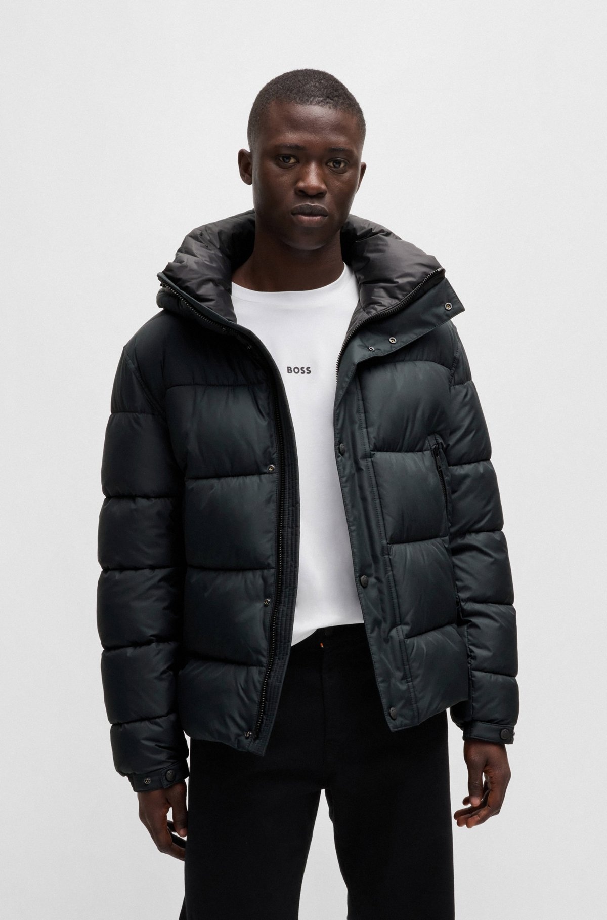 REGULAR-FIT PUFFER JACKET IN WATER-REPELLENT FABRIC - 2