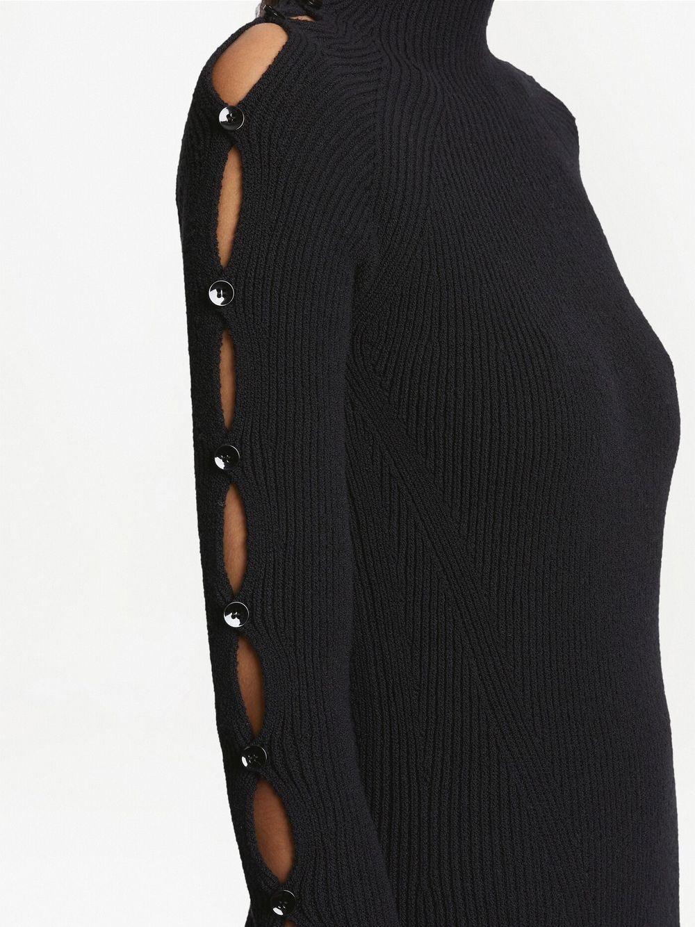 micro-rib button-embellished jumper - 4