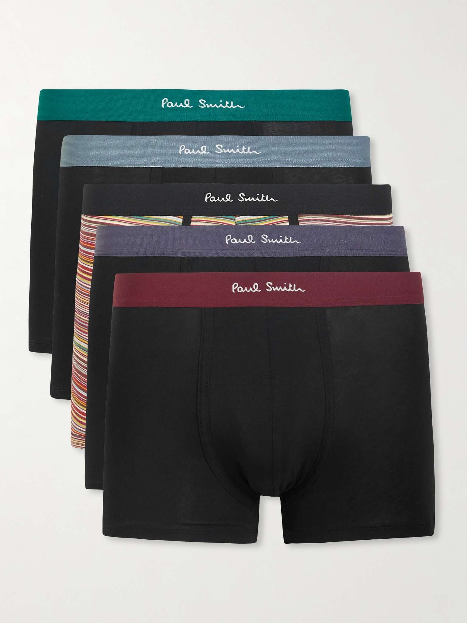 Five-Pack Stretch-Cotton Boxer Briefs - 1