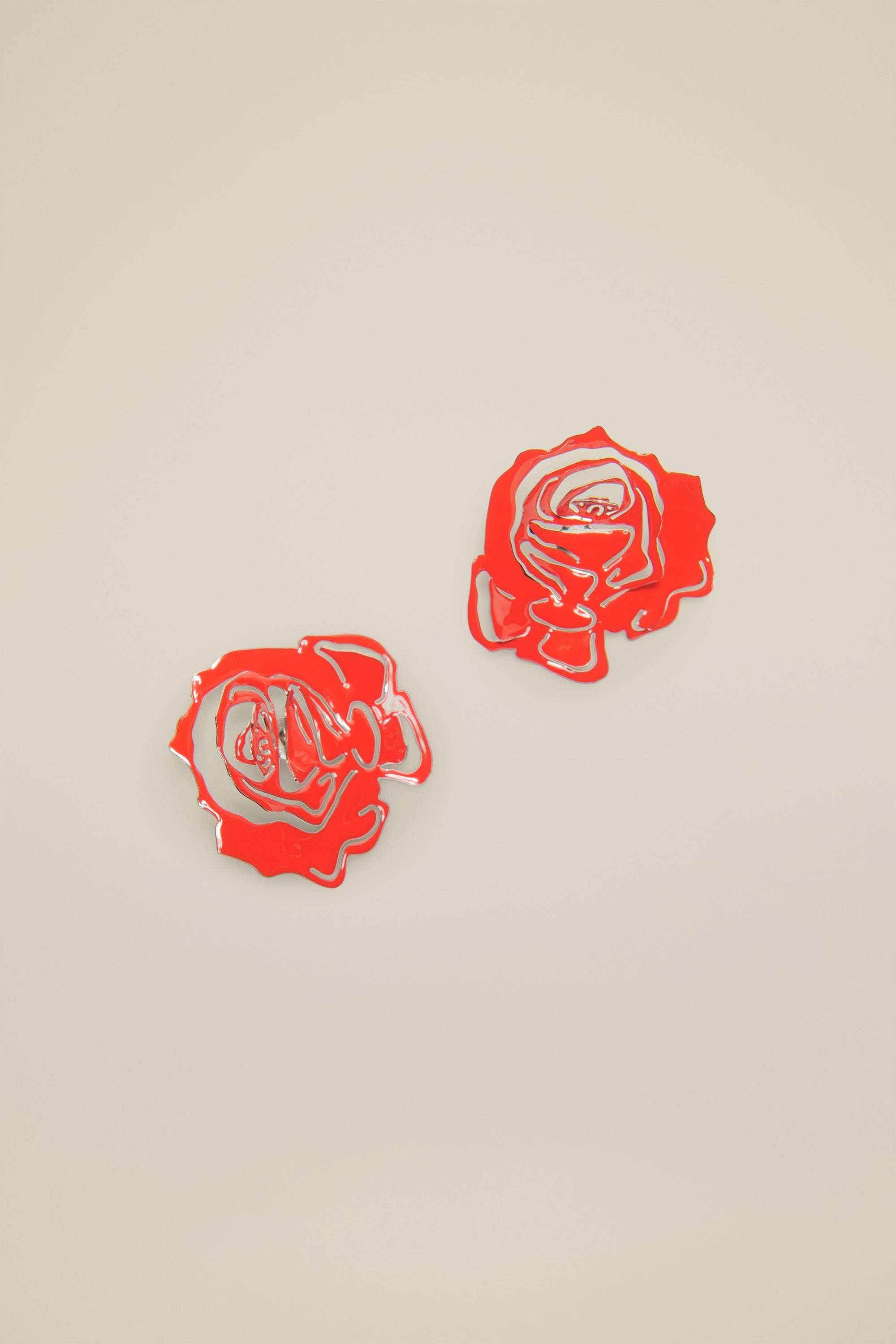 Rose Stud Earrings - 1