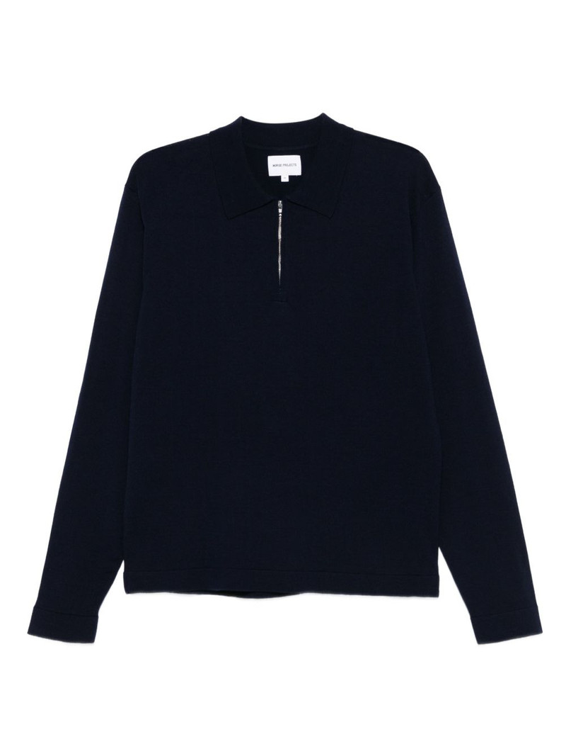 zip-neck polo shirt 1