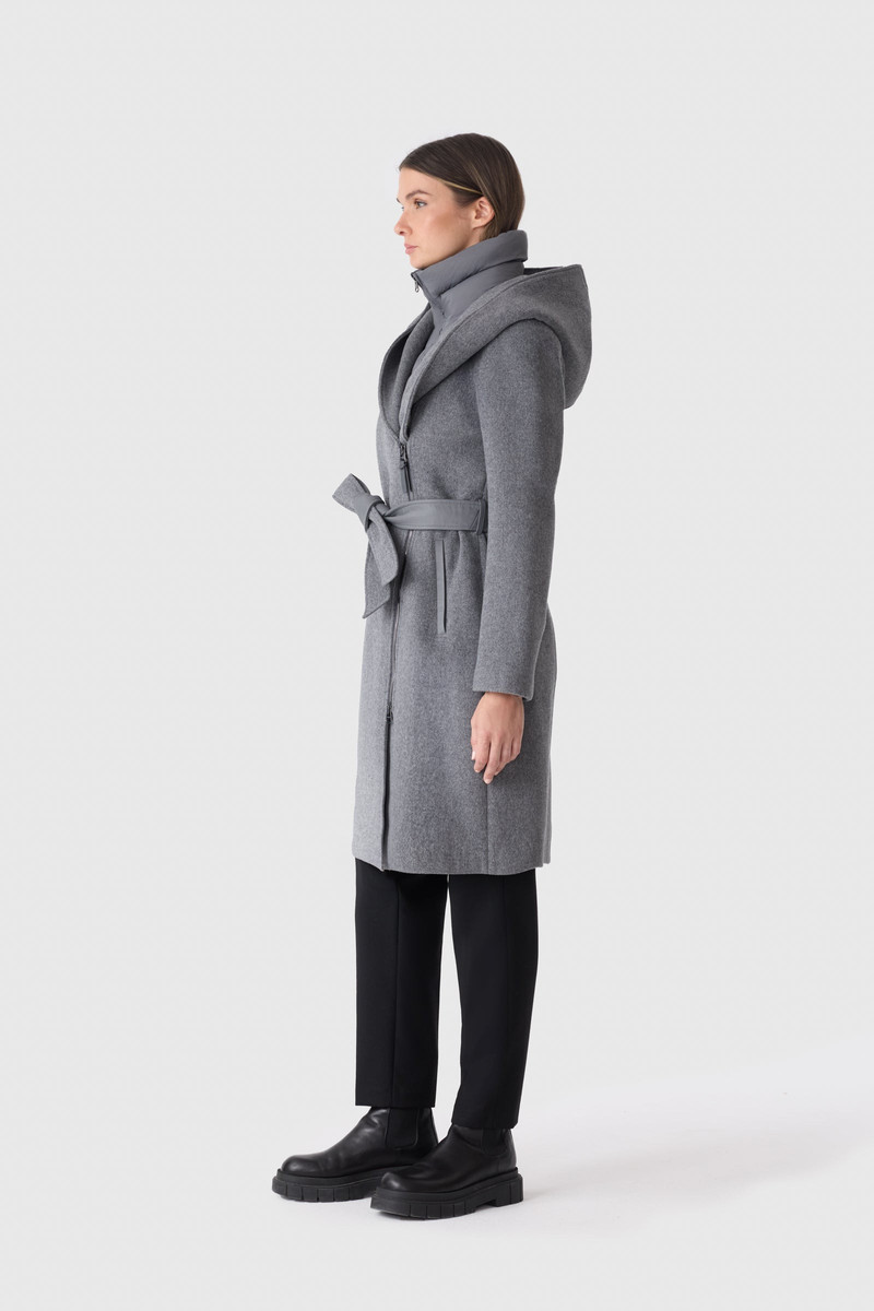 SHIA-SLB 2-in-1 double-face wool coat with removable bib 4