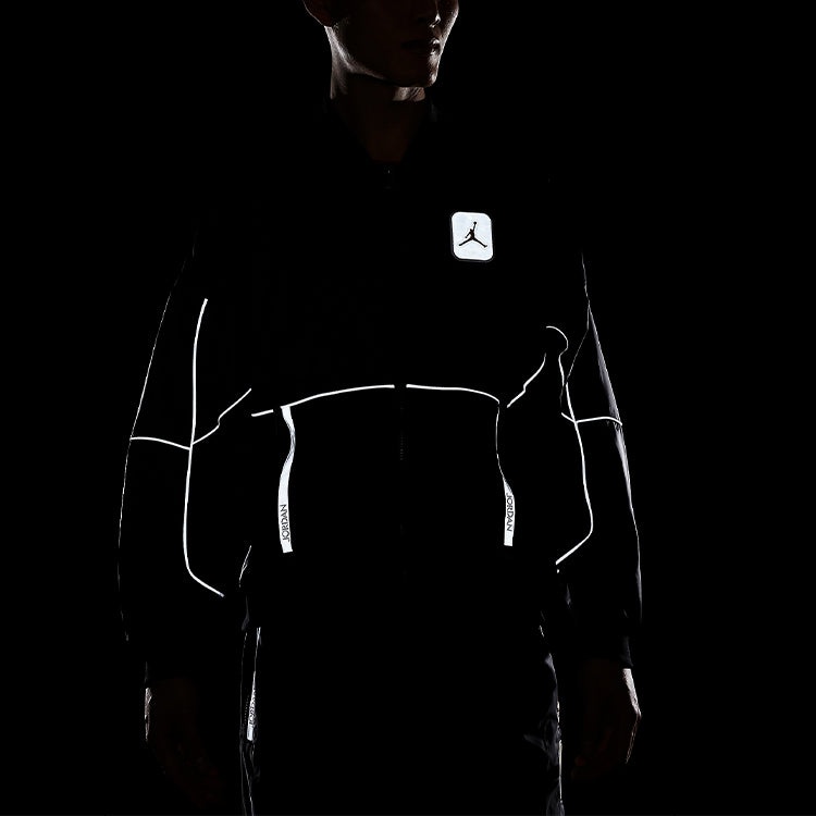Air Jordan 3m Zipper Reflective Sports Jacket Black CU1667-010 - 5
