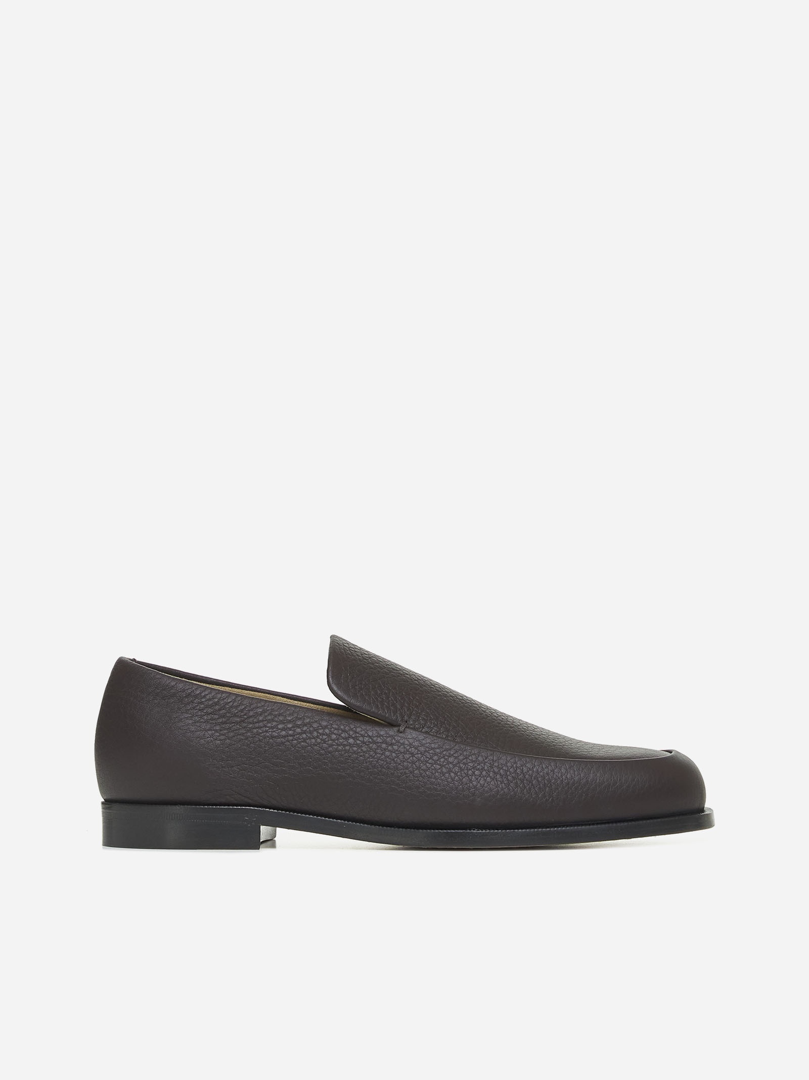 Alessio Loafer in Cream Pebbled Leather – KHAITE