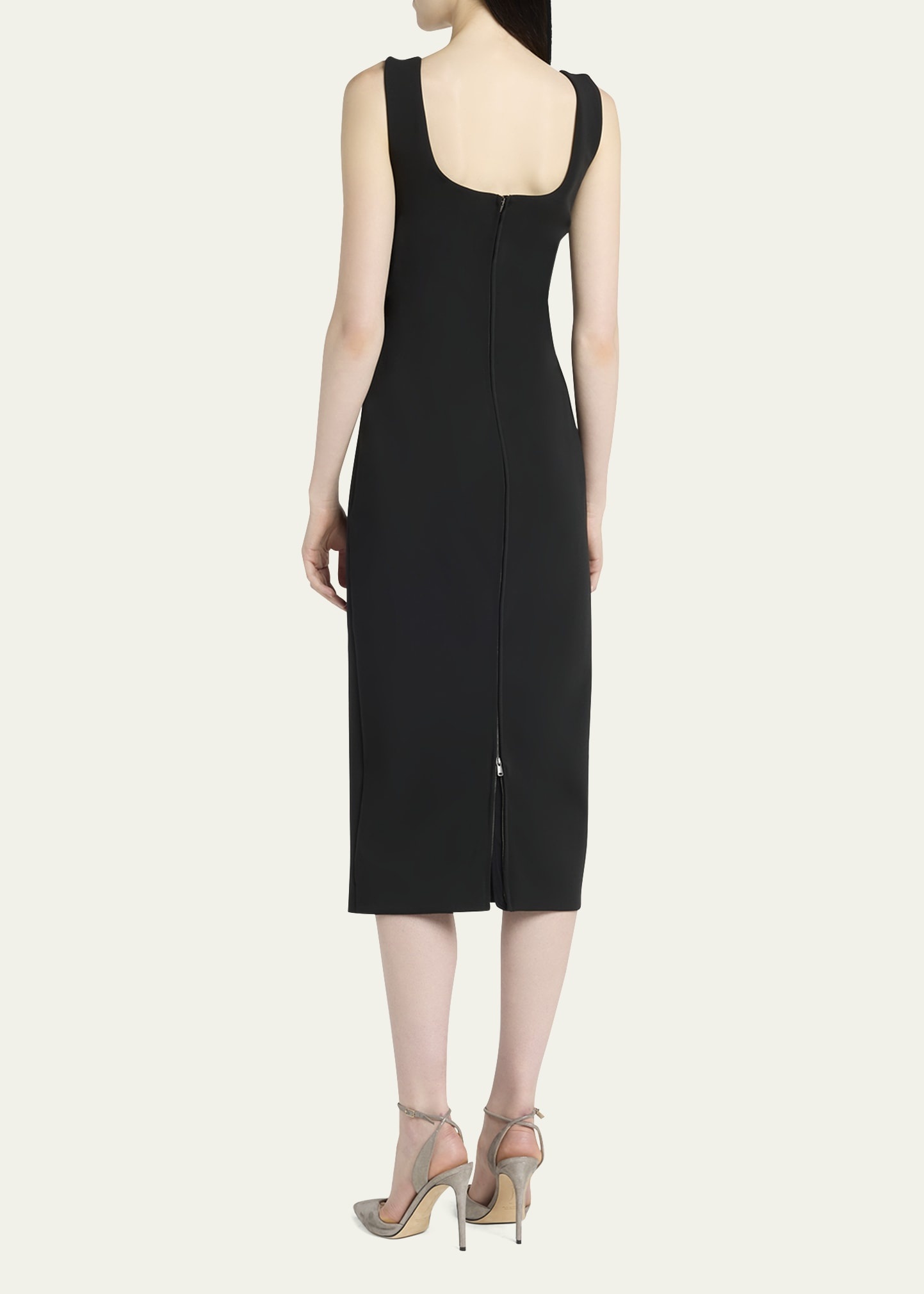 Stretch Jersey Body-Con Midi Dress - 3