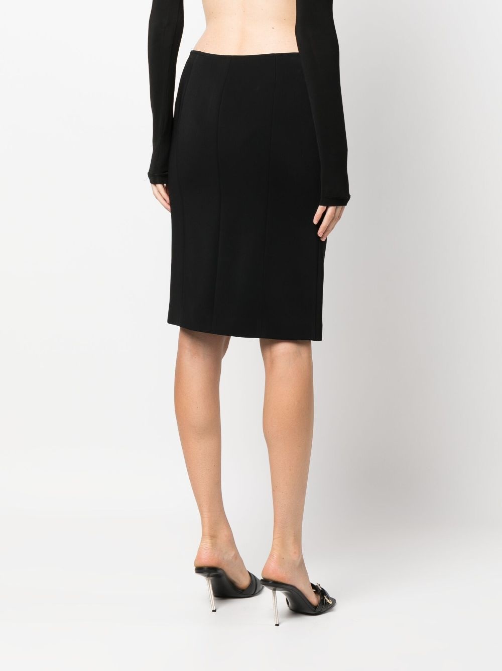 zip-detail pencil skirt - 4