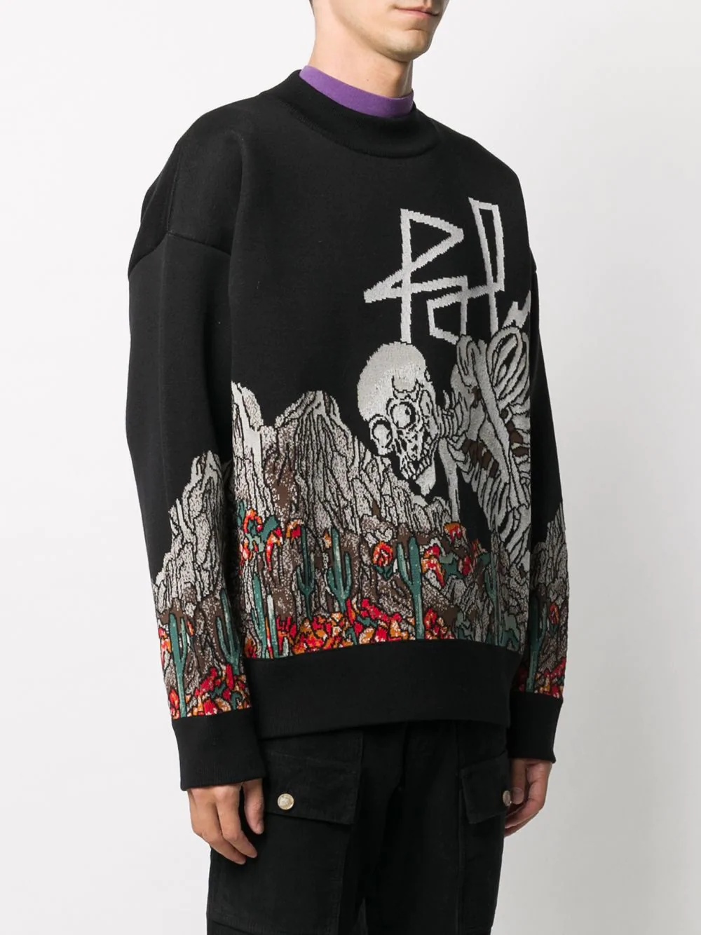 patterned intarsia-knit sweatshirt - 3