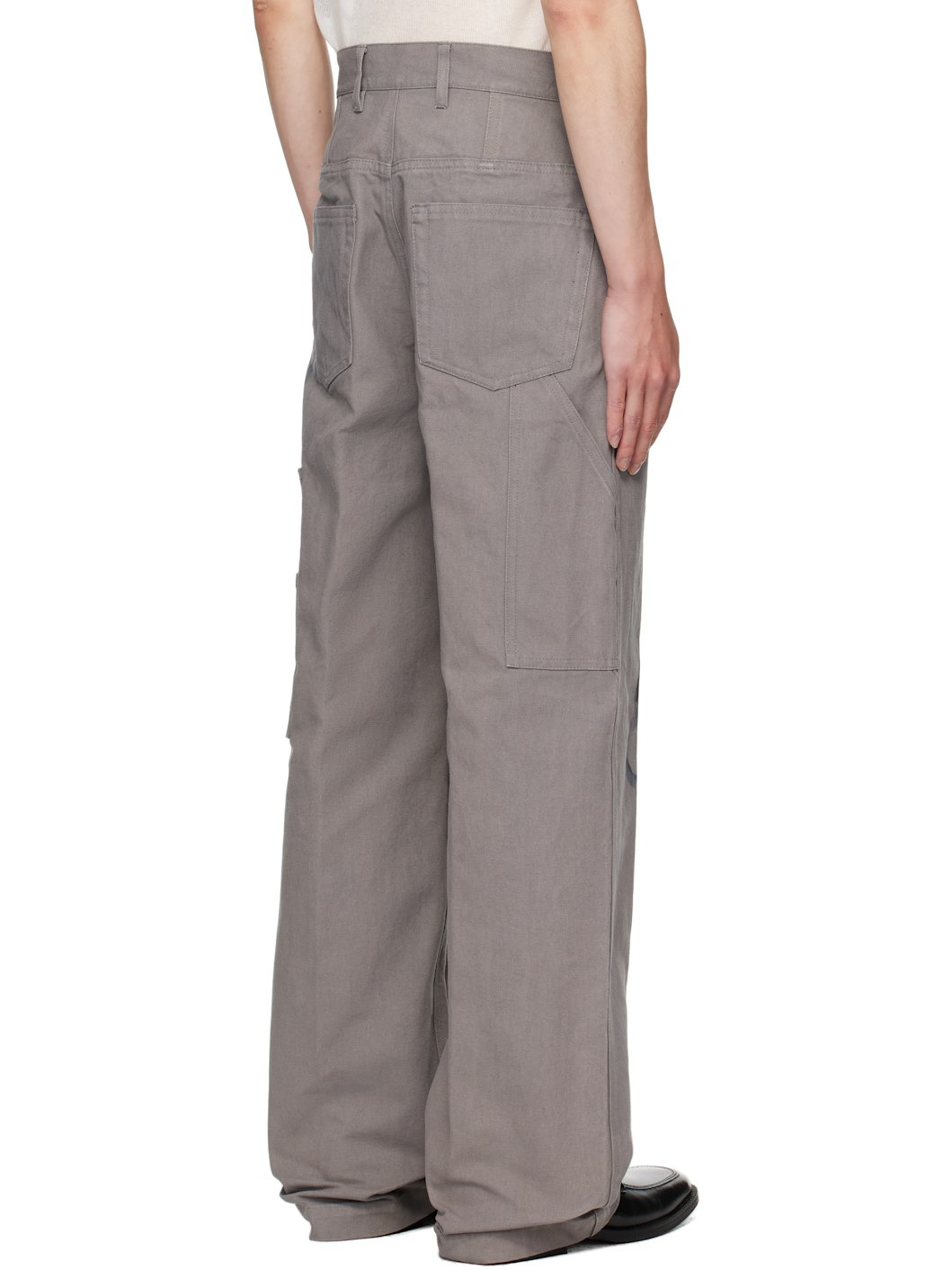 Gray Graphic Trousers - 3