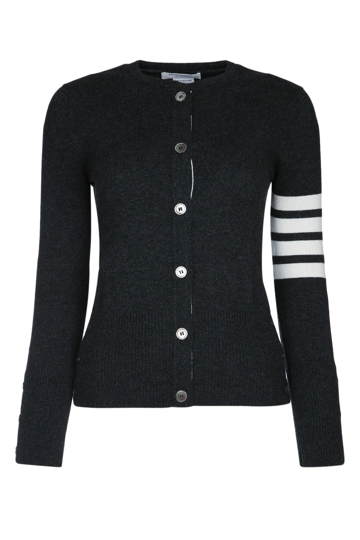 Thom Browne Women Classic Crewneck Cardigan W/ 4 Bar In Cashmere - 1