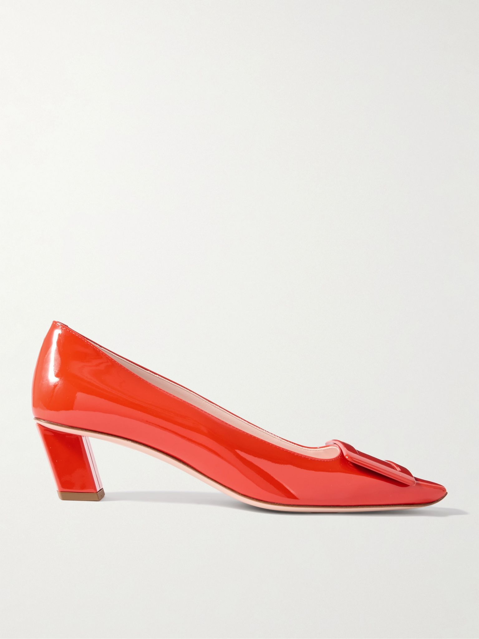 Belle Vivier 45 patent-leather pumps Red - 1