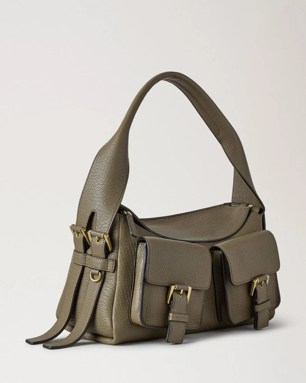Maggie Shoulder Bag Linen Green Natural Grain - 4