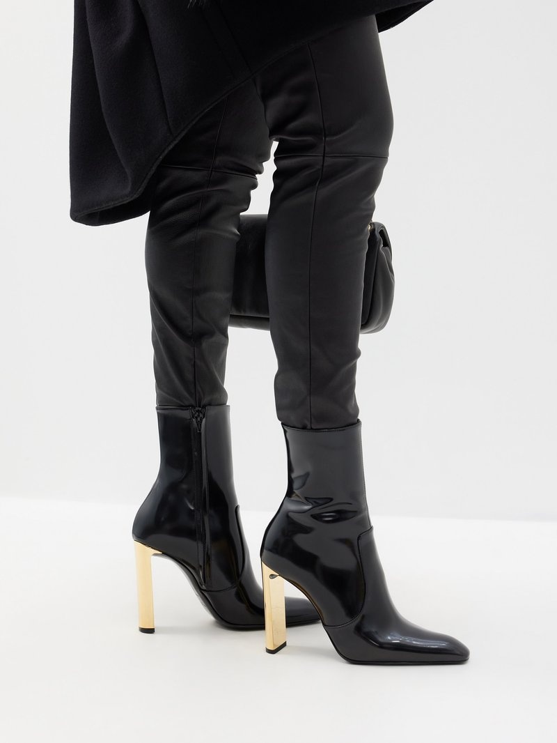 SAINT LAURENT Auteuil 105 leather ankle boots
